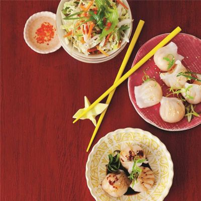 Prawn Hargow & Asian Salad