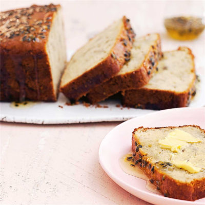 Banana Bread with Passionfruit Syrup