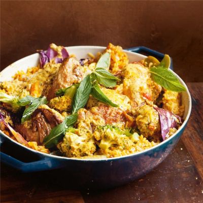 Curry Chicken & Tomato Pilaf