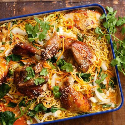 Simple Sweet-Chilli Chicken & Noodles