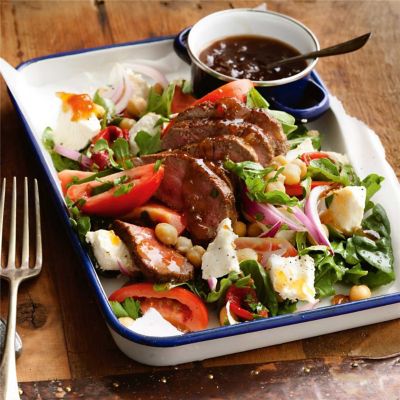 Warm Chickpea, Lamb & Feta Salad