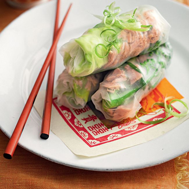 Tuna Rice Paper Rolls