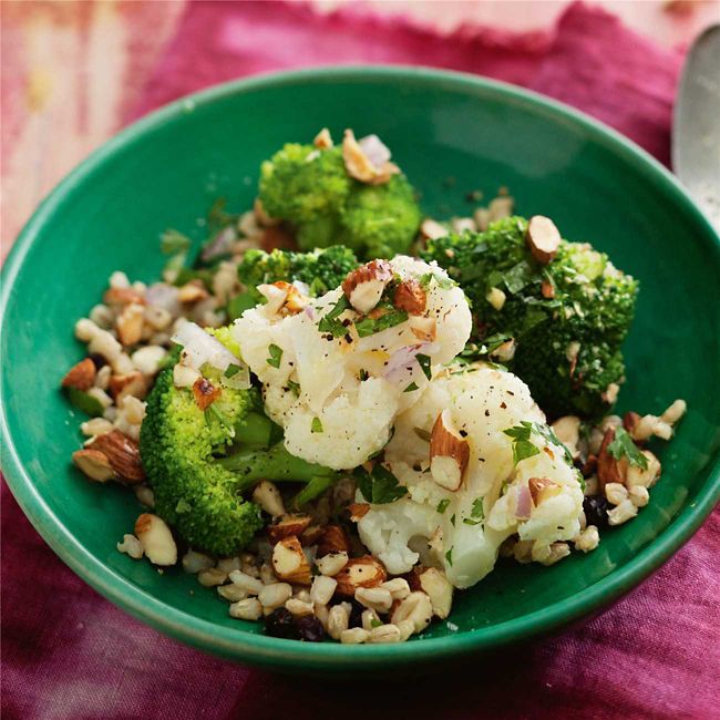 Hearty Broc-Cauli & Barley Salad