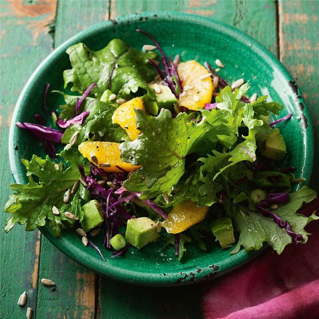 Zesty Kale, Avocado & Cabbage Salad