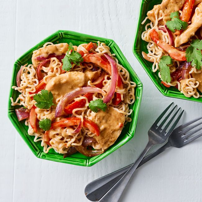 15-minute Satay Chicken Noodles