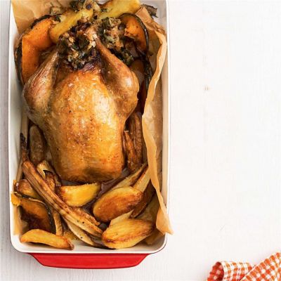 Roast Chicken with Fruity Stuffing