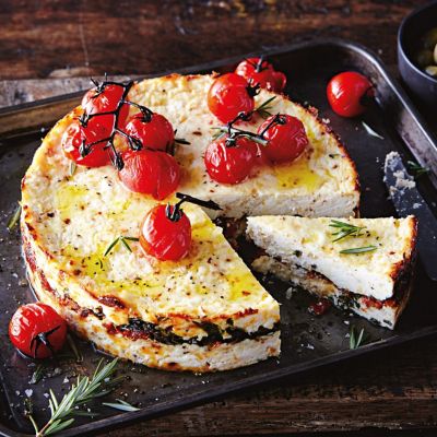 Baked Ricotta With Tomato & Basil