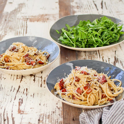 Easy Carbonara with Spaghetti