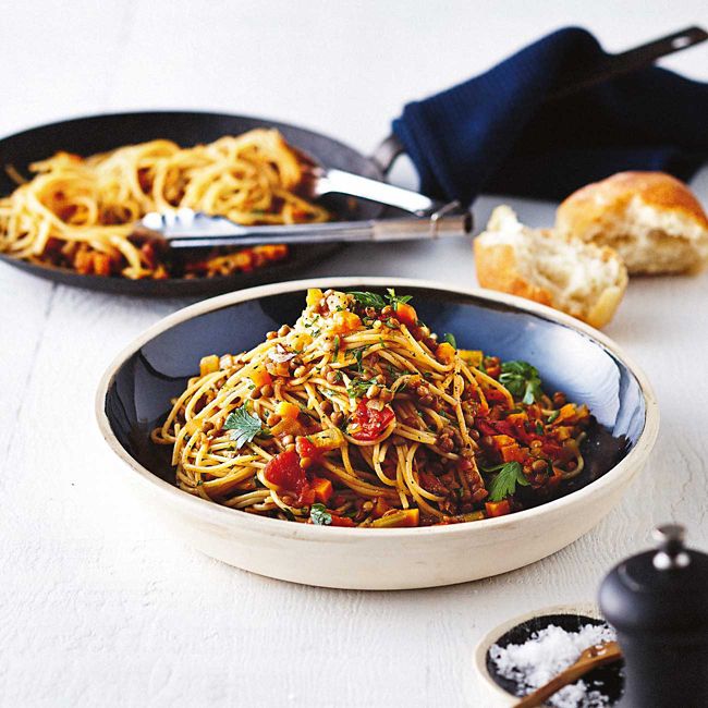 Lentil Spaghetti Bolognese