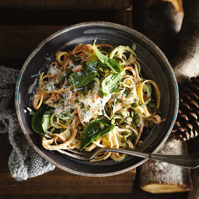 Vegetable 'Pasta' With Creamy Sauce