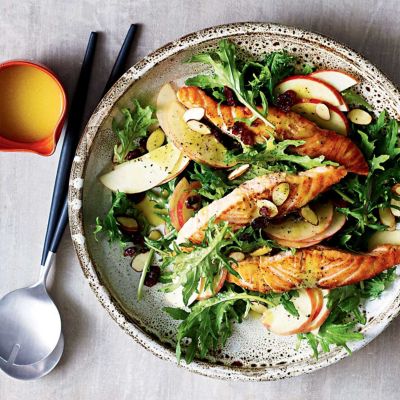 Scandinavian Seared Salmon With Apple Salad