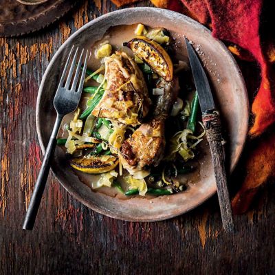 Slow-Cooked Lemon & White Wine Chicken