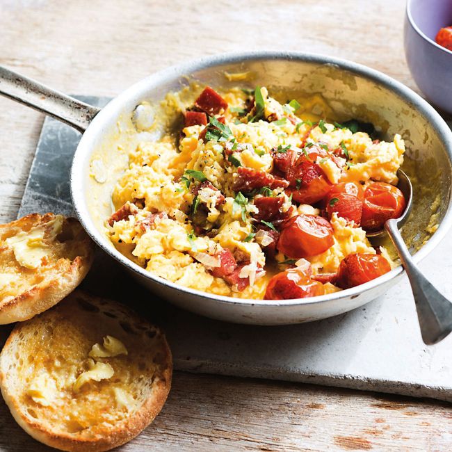 Pepperoni & Cheese Scrambled Eggs