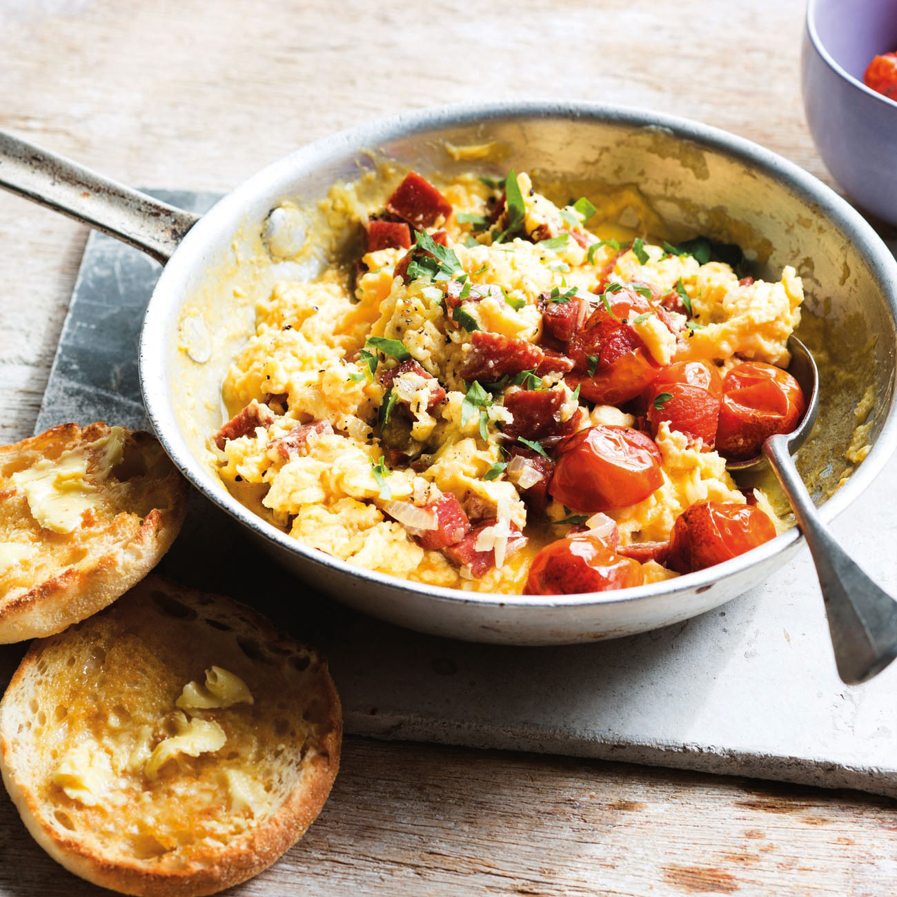 Pepperoni & Cheese Scrambled Eggs