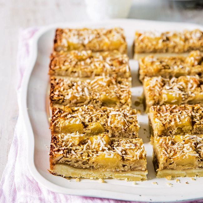 Pineapple & Macadamia Slice