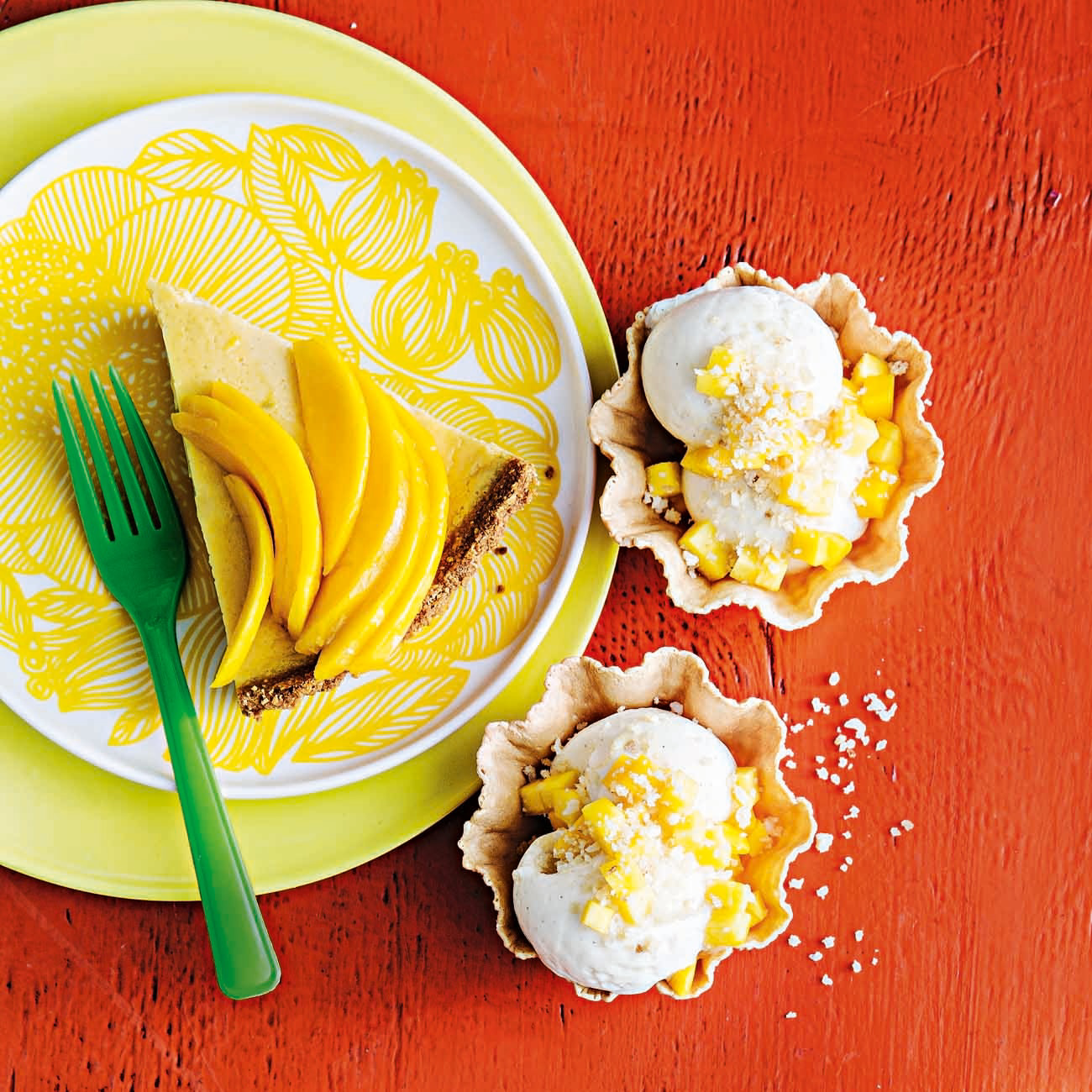 American-Style Lime & Fresh Mango Pie