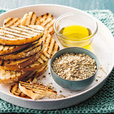 Chargrilled Bread With Dukkah & Oil