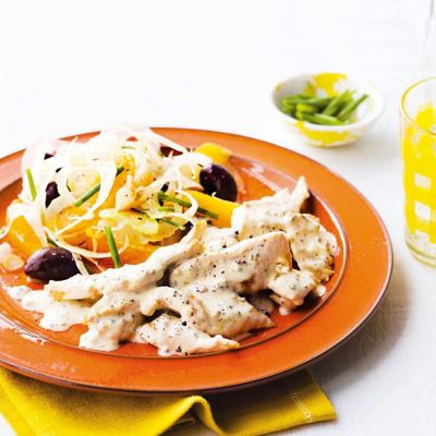 Creamy Chicken With Fennel Salad
