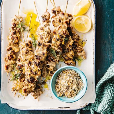 Pork Skewers With Citrus Salt
