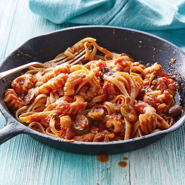 Squid Puttanesca Pasta