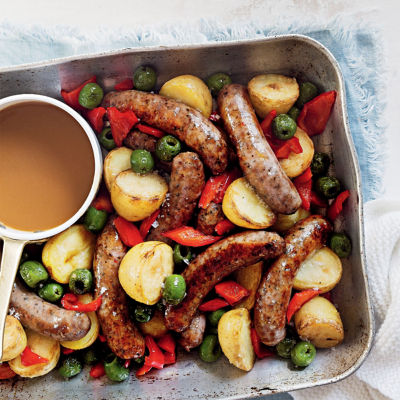 Baked Sausages With Potatoes