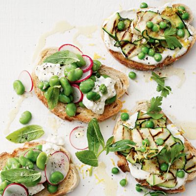 Lemon & Zucchini Bruschetta