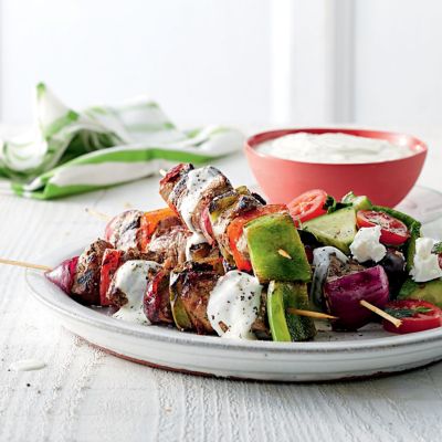 Marinated Lamb Skewers & Zesty Yoghurt Sauce