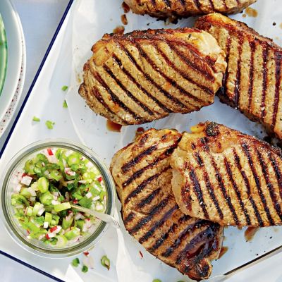 Barbecued Steak With Salsas