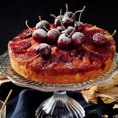 Cherry & Nectarine Upside-Down Cake