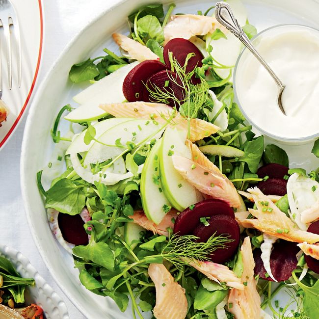 Smoked Trout With Apple & Beetroot Salad