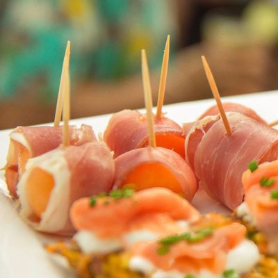 Troy and Marty's Melon Wrapped with Prosciutto