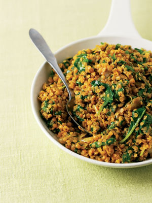 Curried Dhal With Spinach