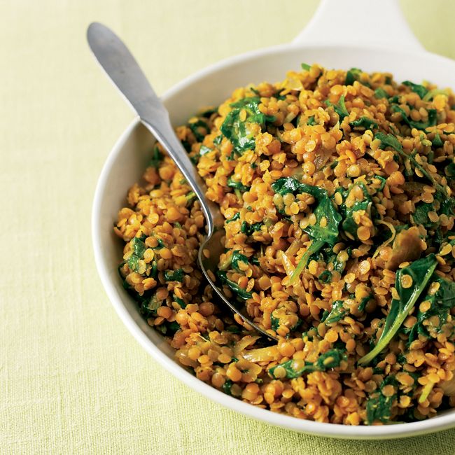 Curried Dhal With Spinach