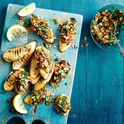 Bruschetta Topped With Tabouleh
