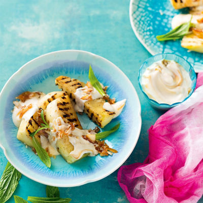 Chargrilled Pineapple With Macadamia Crunch