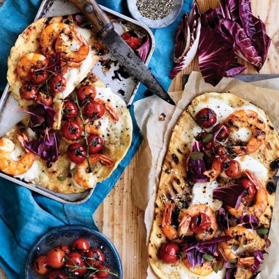 Lemon Chilli Australian Prawn & Radicchio Pizza