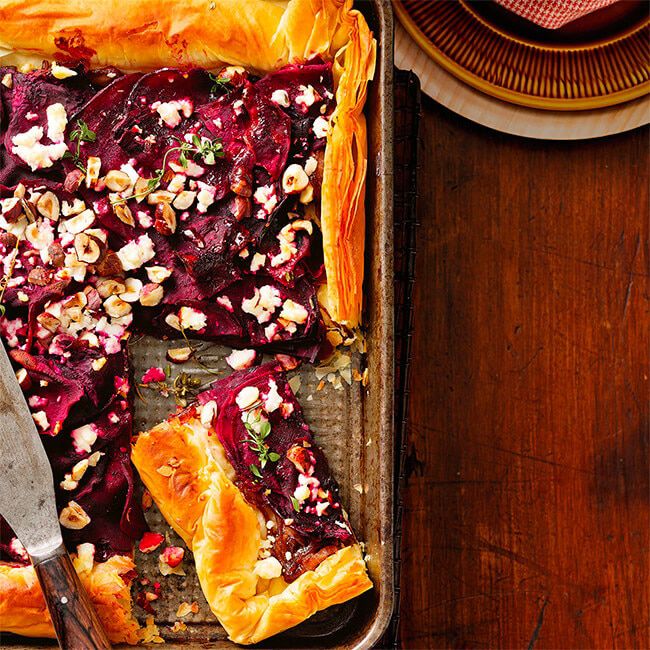 Beetroot & Goat's Cheese Filo Tart