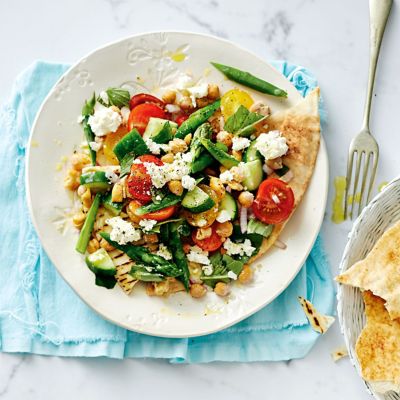 Smashed Chickpea & Feta Salad