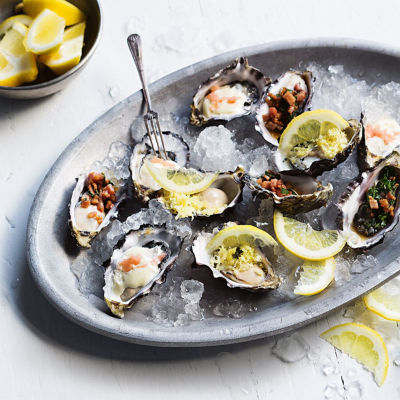 Oysters With A Trio Of Toppings