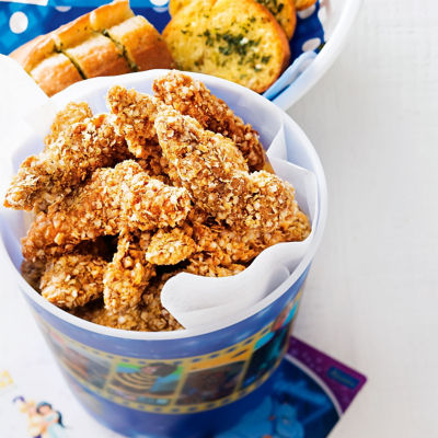 Aladdin Garlic Bread & Popcorn Chicken