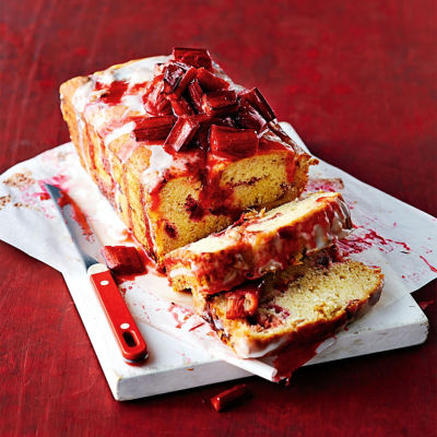 Rhubarb & Sour Cream Loaf Cake