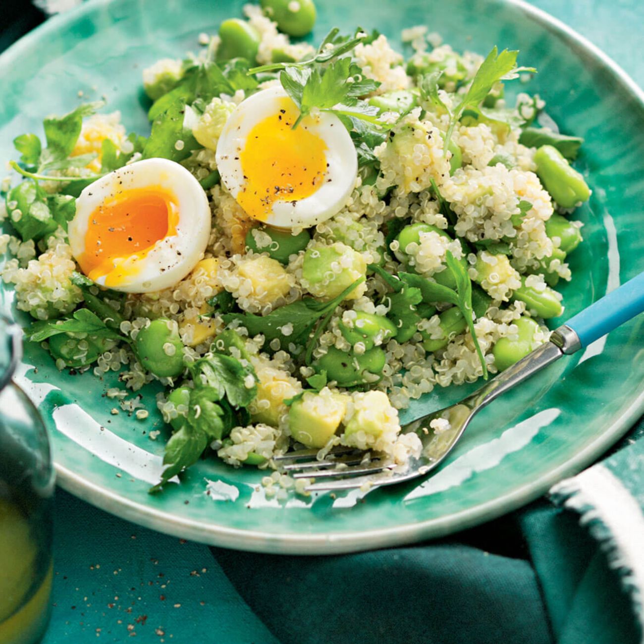 Avocado Quinoa and Broad Bean Salad