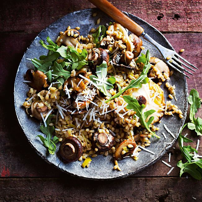 Barley Risotto With Mushroom & Rocket