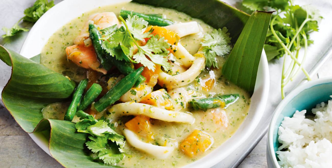 Green thai store seafood curry