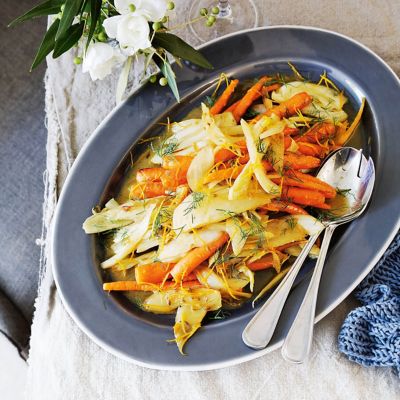 Carrots & Fennel Baked In Orange Juice & Honey