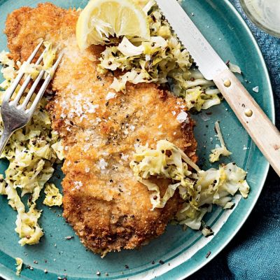 Wiener Schnitzel With Quick Sauerkraut