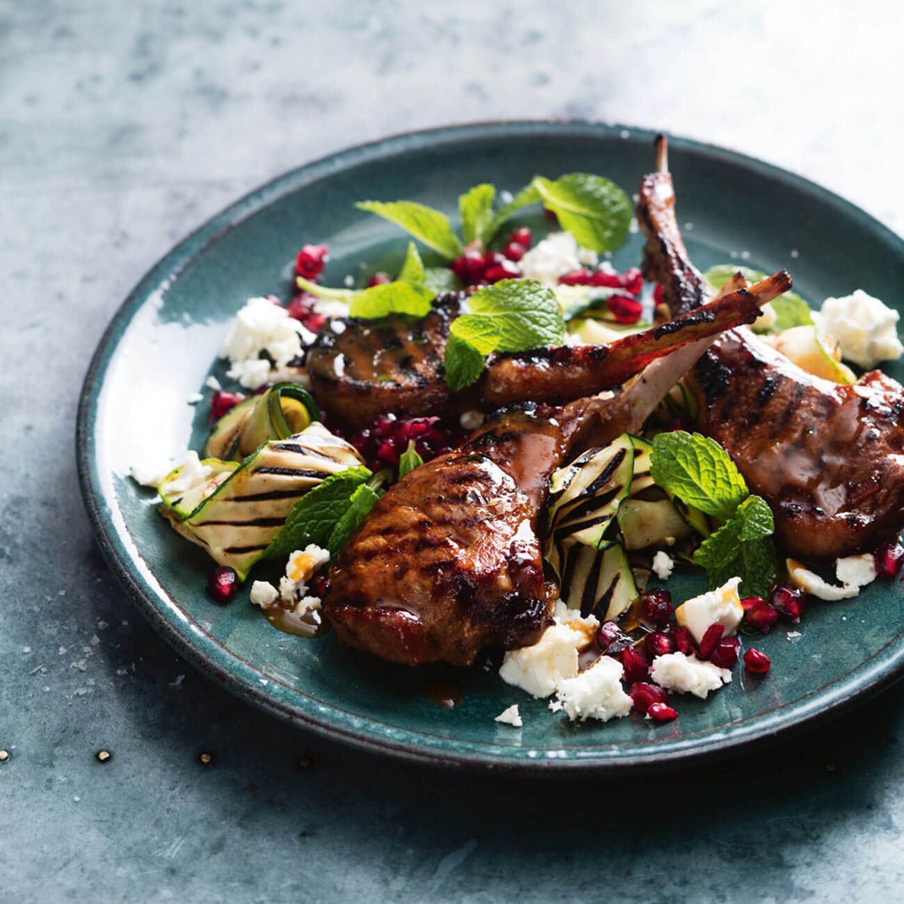 Lamb Cutlets With Charred Zucchini Recipe Woolworths