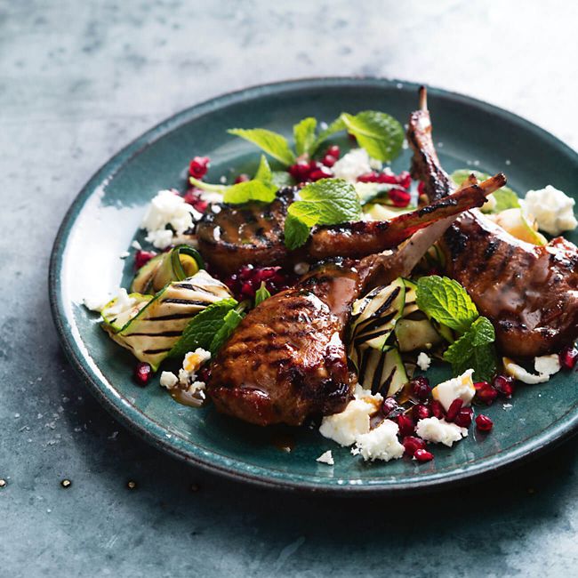 Lamb Cutlets With Charred Zucchini