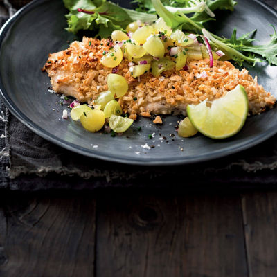 Crusted Fish With Grape Salsa