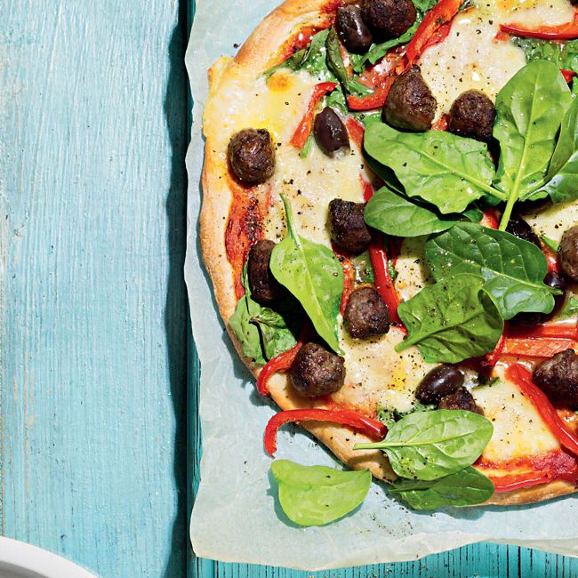 Meatball Pizza
